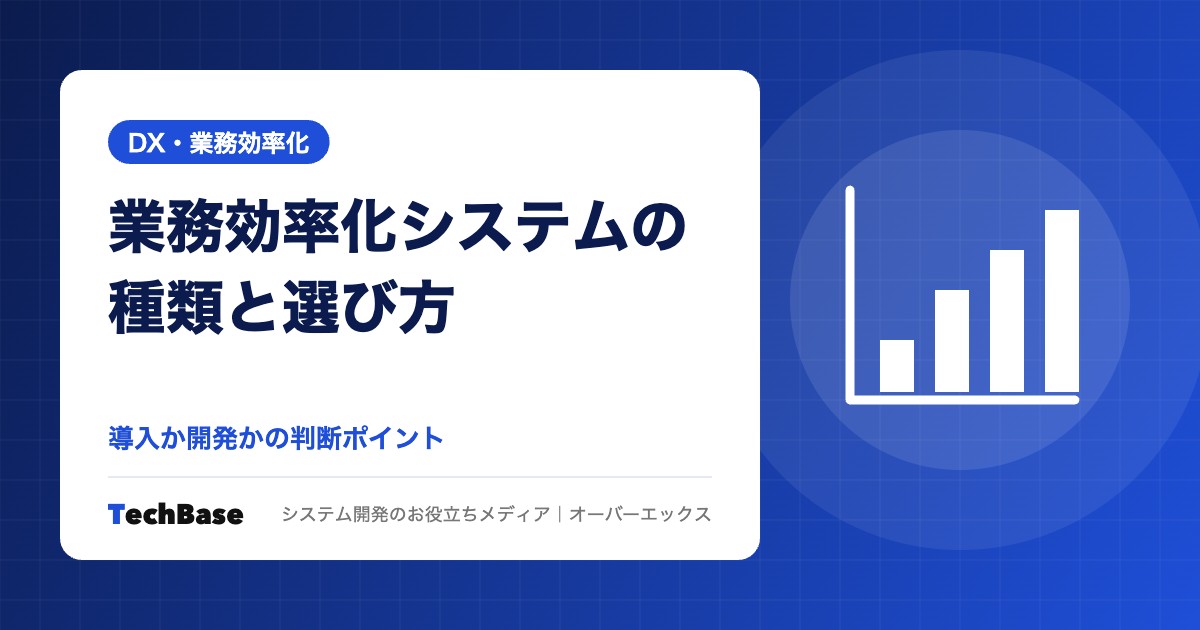 業務効率化システムの種類と導入・開発の選び方