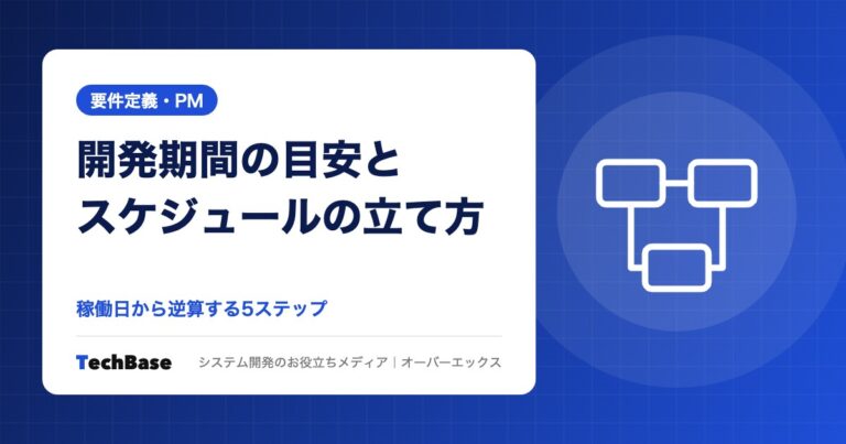 システム開発の期間の目安とスケジュールの立て方